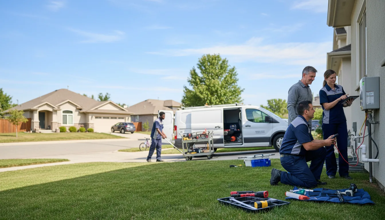 Tankless water heater service in Newark, TX